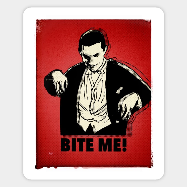 Bite Me! Sticker by MikeBrennanAD